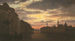 Vesprejar a Florència, Francisco Bushell i Laussat, 1864. Oli sobre llenç, 88x156 cm.