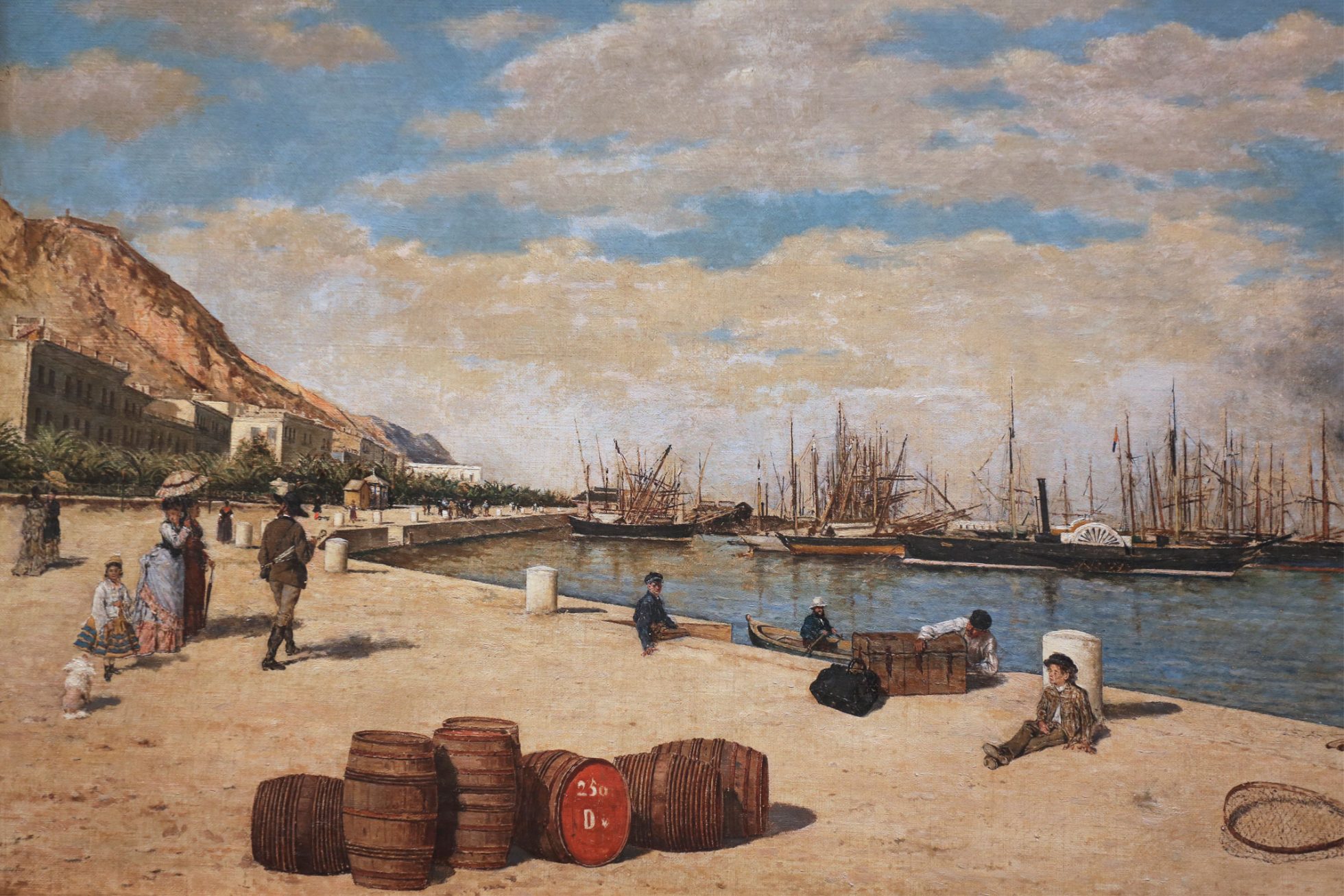 Vista del puerto, Joaquín Agrasot y Juan
